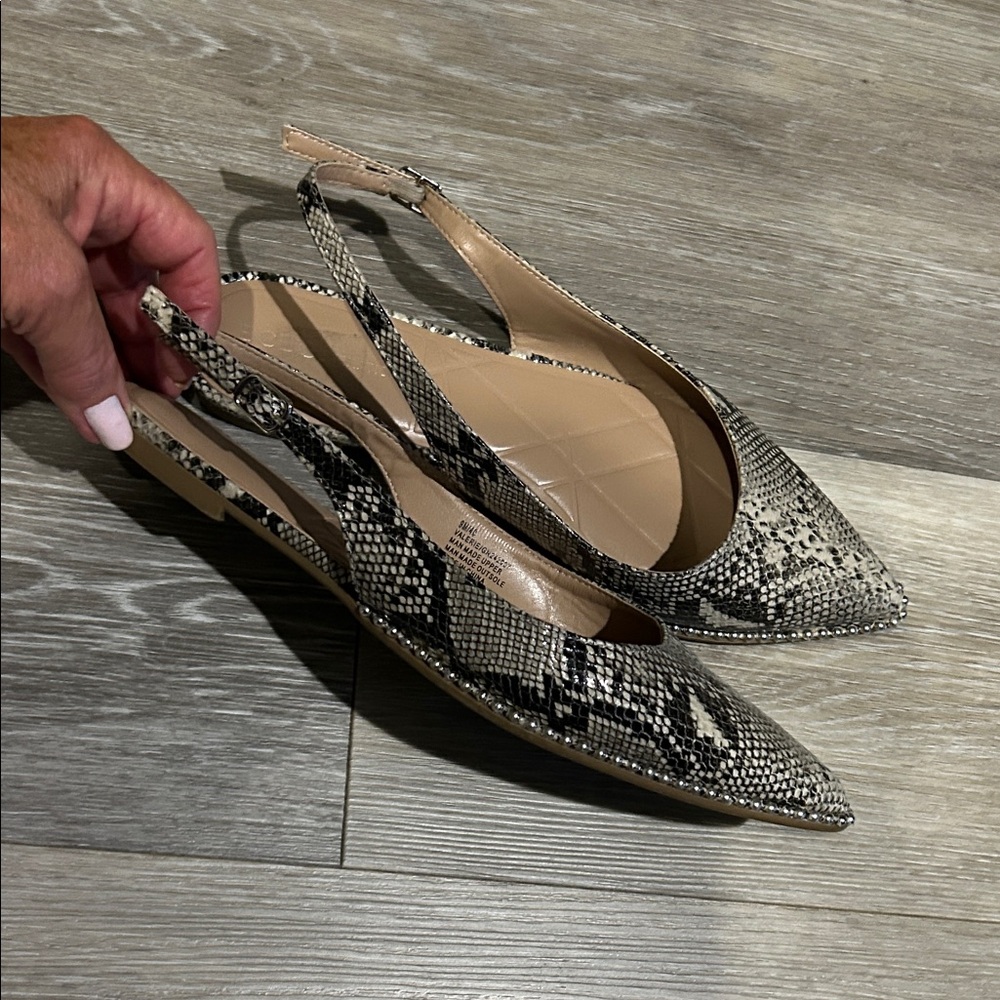 BCBG Snakeskin Slingback Women's Shoes
